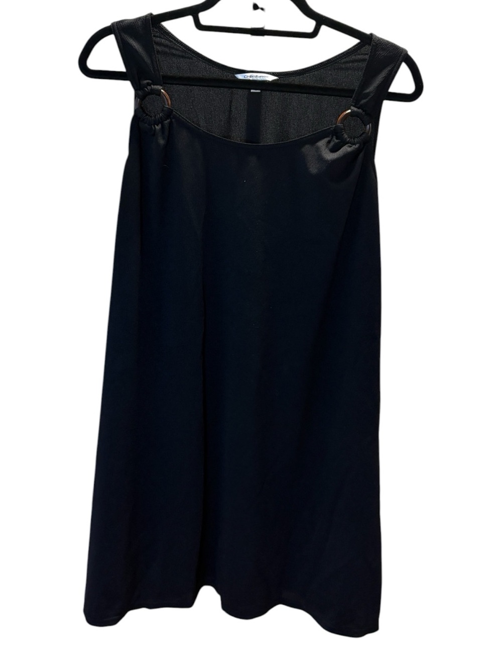 croft & barrow Black Swim Coverup with Ring-Detail Straps
